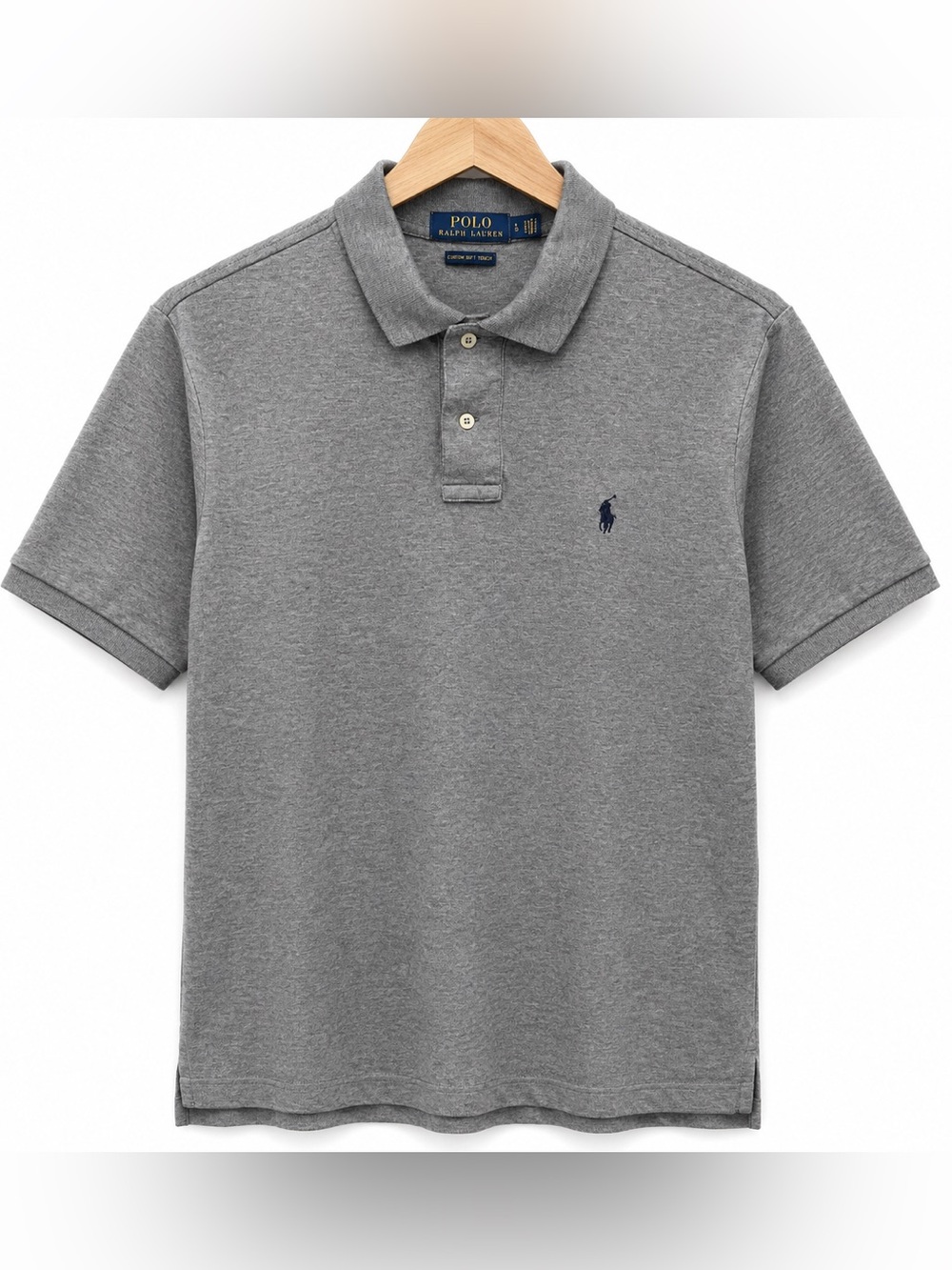 Polo Ralph Lauren Pima Soft Touch Polo Shirt Gray Large 100% Cotton Classic